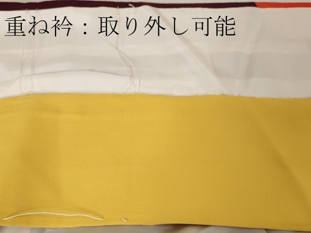 平和屋本店■極上　銀座　志ま亀　振袖・長襦袢(無双仕立て)セット　貝合わせ　貝桶　葡萄色地　金彩　たとう紙付き　逸品　DZAA4537kh5