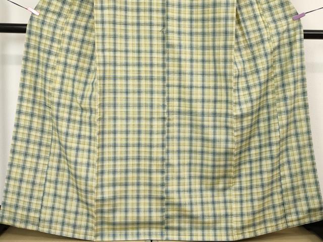平和屋本店■希少　人間国宝　志村ふくみ　紬　格子　帯締め・飾り紐(共箱)付き　逸品　DZAA4540kh5