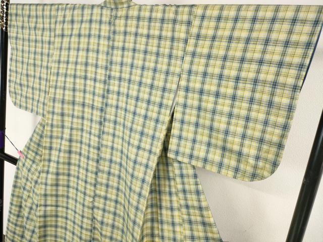 平和屋本店■希少　人間国宝　志村ふくみ　紬　格子　帯締め・飾り紐(共箱)付き　逸品　DZAA4540kh5