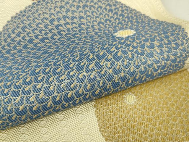 平和屋本店■極上　本場筑前博多織　八寸名古屋帯　饅頭菊　井上絹織謹製　金銀糸　博多金ラベル　証紙付き　逸品　未使用　DZAA4584kh5