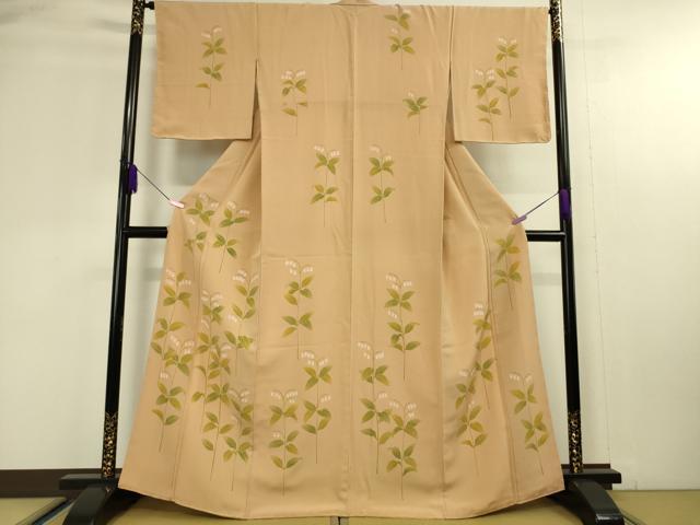 平和屋本店■極上　訪問着　鈴蘭　人色　縮緬地　逸品　未使用　DZAA4612kh5