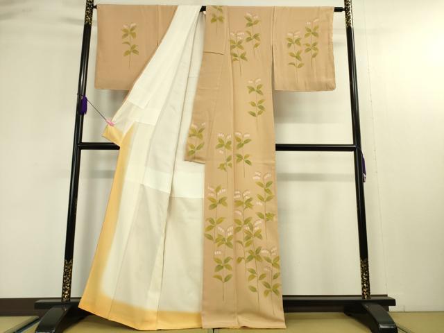 平和屋本店■極上　訪問着　鈴蘭　人色　縮緬地　逸品　未使用　DZAA4612kh5