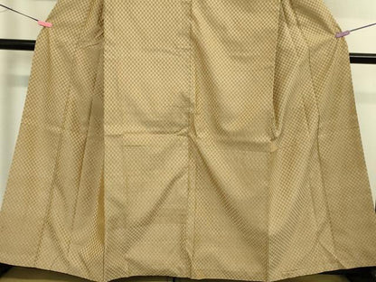 平和屋本店■極上　山下八百子　本場黄八丈　紬　市松綾織　逸品　DZAA4614kh5
