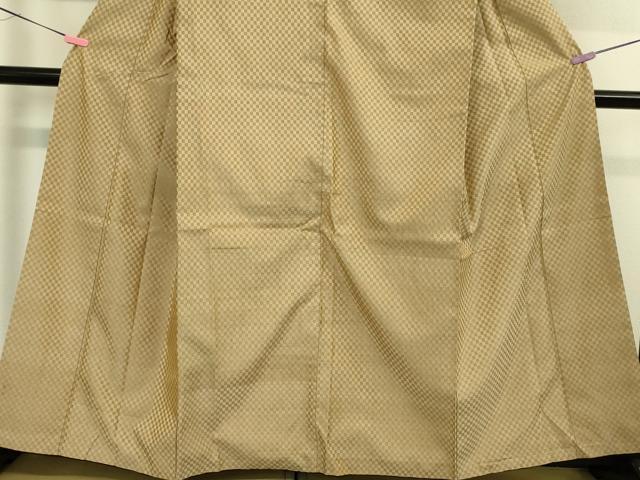 平和屋本店■極上　山下八百子　本場黄八丈　紬　市松綾織　逸品　DZAA4614kh5