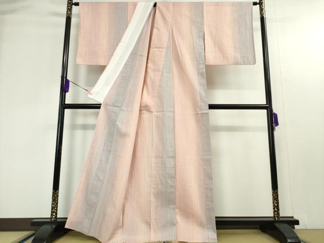 平和屋本店■極上　紅花紬　米沢　単衣　紅の細道　紅花の里工房　中村工房謹製　証紙付き　逸品　DZAA4621kh5