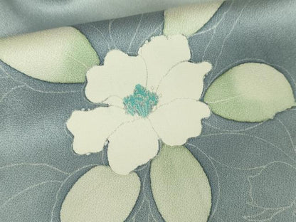 平和屋本店■極上　長羽織　草花文　暈し染め　羽織紐付き　逸品　DZAA4623kh5