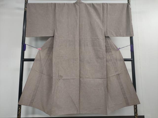 平和屋本店■極上　男性　越後片貝木綿　紺仁工房　正藍草木染　綿紬　キングサイズ　単衣　証紙付き　逸品　DZAA4627kh5