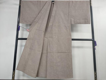 平和屋本店■極上　男性　越後片貝木綿　紺仁工房　正藍草木染　綿紬　キングサイズ　単衣　証紙付き　逸品　DZAA4627kh5