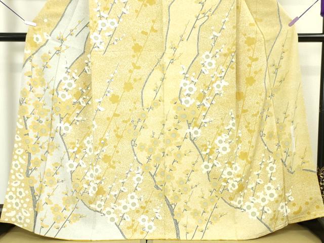 平和屋本店●極上 紀裳苑 京友禅競技大会受賞作品 訪問着 たたき染め 枝梅 逸品 未使用 DZAA4636kh5