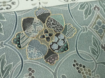 平和屋本店■極上　中国三大刺繍　スワトウ刺繍　汕頭刺繍　訪問着　更紗花唐草文　暈し染め　金糸　逸品　DZAA4639kh5