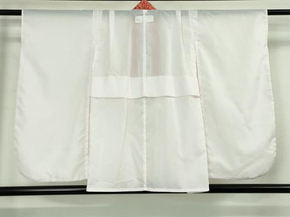 平和屋本店■極上　七五三　女の子　7歳　祝着・長襦袢(半衿付き)セット　椿　尾長鳥　洗える着物　逸品　DZAA4661kh5