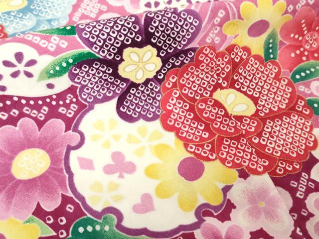 平和屋本店■極上　七五三　女の子　7歳　祝着・襦袢(半衿刺繍)セット　舞蝶花文　金彩　洗える着物　逸品　DZAA4669kh5