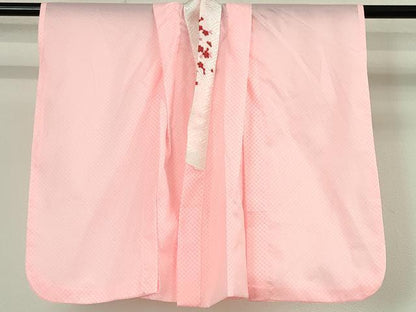 平和屋本店■極上　子供 七五三　女の子　3歳　祝着・襦袢(半衿刺繍)・被布　3点セット　毬花鳥文　金彩　洗える着物　逸品　DZAA4673kh5