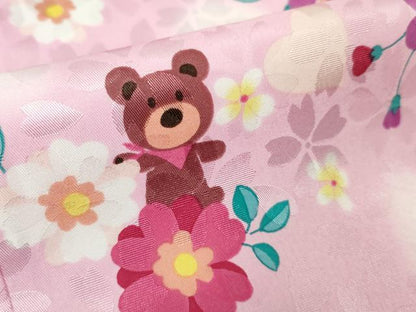 平和屋本店■極上 R.KIKUCHIブランド 子供 七五三 女の子 3歳 祝着・襦袢(半衿刺繍)・被布 3点セット 洗える着物　逸品　DZAA4675kh5