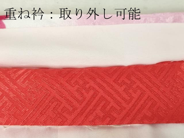 平和屋本店■極上 R.KIKUCHIブランド 子供 七五三 女の子 3歳 祝着・襦袢(半衿刺繍)・被布 3点セット 洗える着物　逸品　DZAA4675kh5
