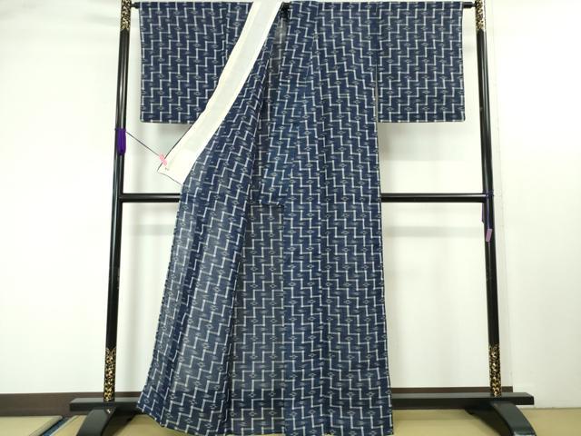 平和屋本店＊極上 夏物 沖縄県無形文化財指定 本場八重山上布 麻 絣文様 三越扱い 逸品 DZAA4683kh5