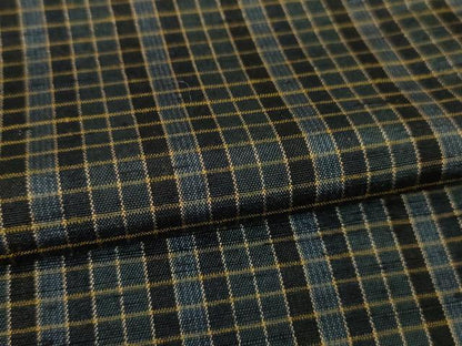平和屋本店▽極上 紬 単衣 格子 逸品 DZAA4686kh5