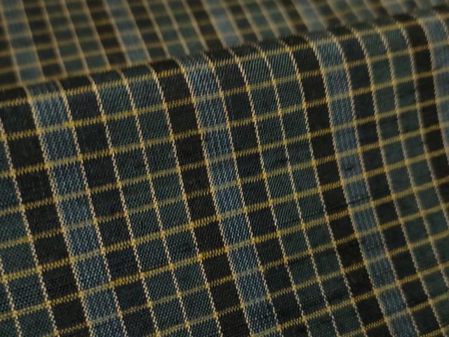 平和屋本店▽極上 紬 単衣 格子 逸品 DZAA4686kh5