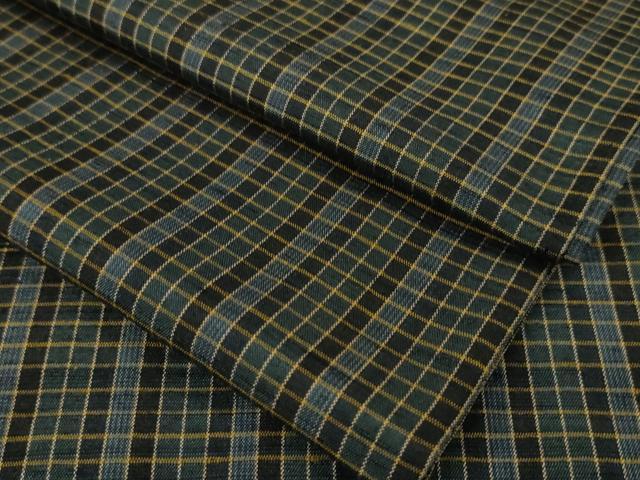 平和屋本店▽極上 紬 単衣 格子 逸品 DZAA4686kh5