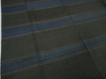 平和屋本店●希少 郡上紬 草木染 訪問着 横段文 高島屋扱い 逸品 DZAA4687kh5