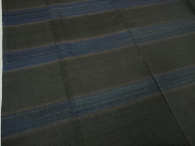 平和屋本店●希少 郡上紬 草木染 訪問着 横段文 高島屋扱い 逸品 DZAA4687kh5