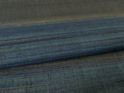 平和屋本店●希少 郡上紬 草木染 訪問着 横段文 高島屋扱い 逸品 DZAA4687kh5