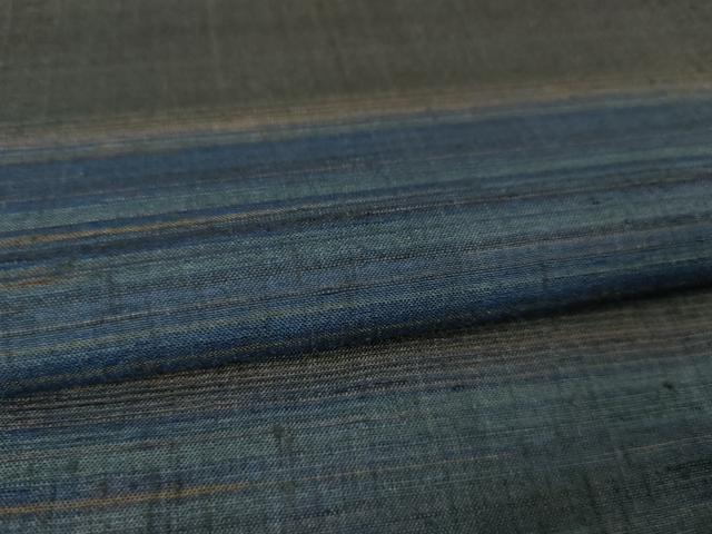 平和屋本店●希少 郡上紬 草木染 訪問着 横段文 高島屋扱い 逸品 DZAA4687kh5