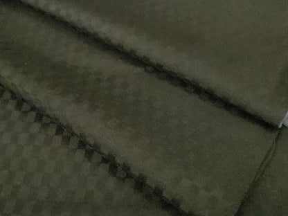 平和屋本店●極上 黒紬 市松綾織 黒紅色地 一蔵謹製 逸品 DZAA4692kh5