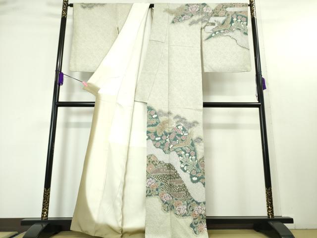 平和屋本店●極上 名門 藤娘きぬたや・総絞り 訪問着 鳳凰吉祥花文 逸品 DZAA4694kh5