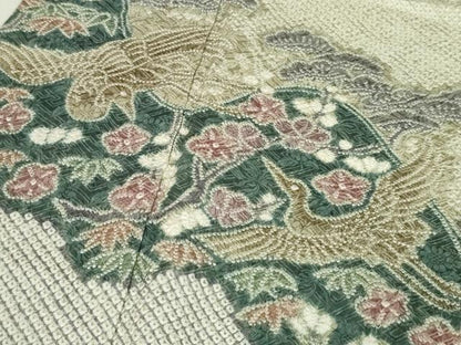 平和屋本店●極上 名門 藤娘きぬたや・総絞り 訪問着 鳳凰吉祥花文 逸品 DZAA4694kh5