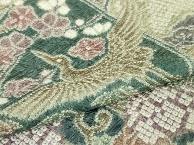 平和屋本店●極上 名門 藤娘きぬたや・総絞り 訪問着 鳳凰吉祥花文 逸品 DZAA4694kh5