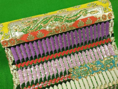 平和屋本店●極上 龍村平蔵製 六通柄 本袋帯 威毛錦 金銀糸 逸品 DZAA4772kh5