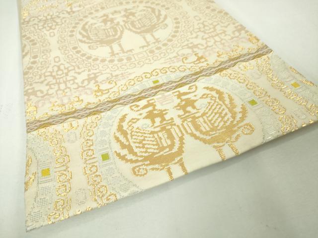 平和屋本店●極上 龍村平蔵製 六通柄 本袋帯 正倉吉鳳文 金糸 逸品 DZAA4773kh5