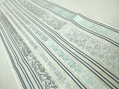 平和屋本店■極上 夏物　博多織人 黒木織物 本場筑前博多帯 八寸名古屋帯 羅献上 遊彩 博多金ラベル証紙付き 逸品 未使用　DZAA4791kh5