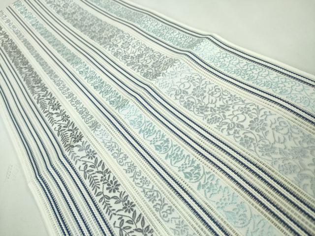 平和屋本店■極上 夏物　博多織人 黒木織物 本場筑前博多帯 八寸名古屋帯 羅献上 遊彩 博多金ラベル証紙付き 逸品 未使用　DZAA4791kh5
