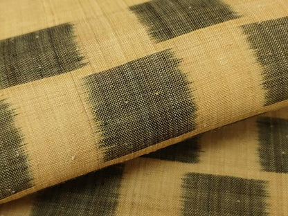 平和屋本店＊極上 夏物 芭蕉布 手積み芭蕉糸100％ 九寸名古屋帯 市松文様 逸品 DZAA4796kh5