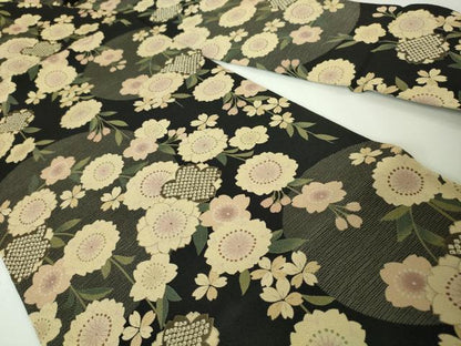 平和屋本店■極上　九寸名古屋帯　枝垂れ桜　紫黒色地　鬼しぼ縮緬　逸品　DZAA4818kh5