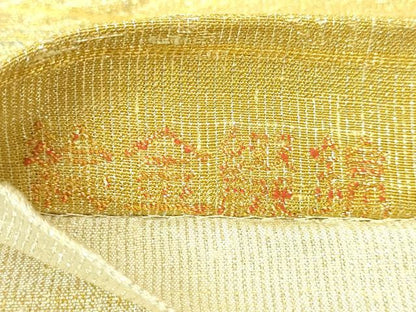 平和屋本店●極上 桝屋高尾 ねん金綴錦 六通柄袋帯 木の葉献上文 金銀糸 逸品 DZAA4826kh5