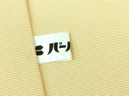 平和屋本店●極上　西陣　小川英謹製　爪掻き本綴れ　八寸名古屋帯　翡翠　カワセミ　浅黄色地　金糸　逸品　DZAA4834kh5