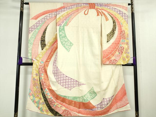 平和屋本店∵極上 十三参り 女の子 祝着 絞り 束ね熨斗 金彩 逸品 DZAA4850kh5