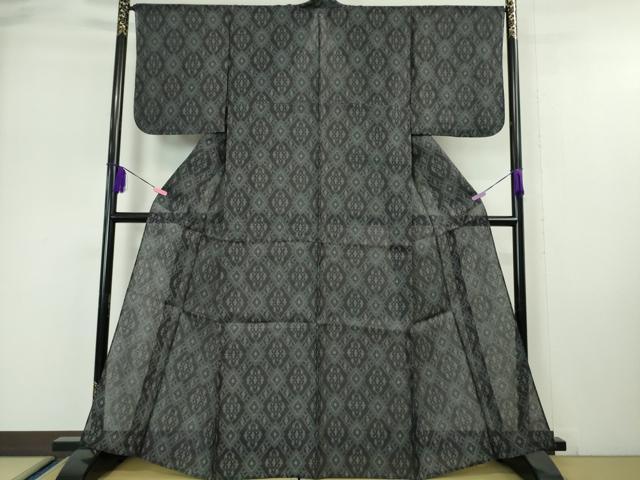 平和屋本店■極上　夏物　石川県指定無形文化財　能登上布　本麻手織上布　菱文　逸品　DZAA4852kh5