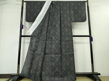平和屋本店■極上　夏物　石川県指定無形文化財　能登上布　本麻手織上布　菱文　逸品　DZAA4852kh5