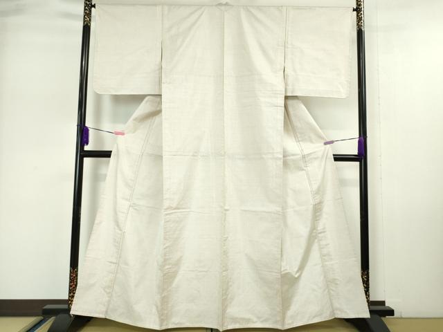 平和屋本店■極上　本場大島紬　白大島　単衣　一元絣　逸品　未使用　DZAA4857kh5