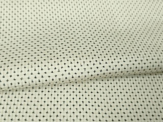 平和屋本店■極上　本場大島紬　白大島　単衣　一元絣　逸品　未使用　DZAA4857kh5