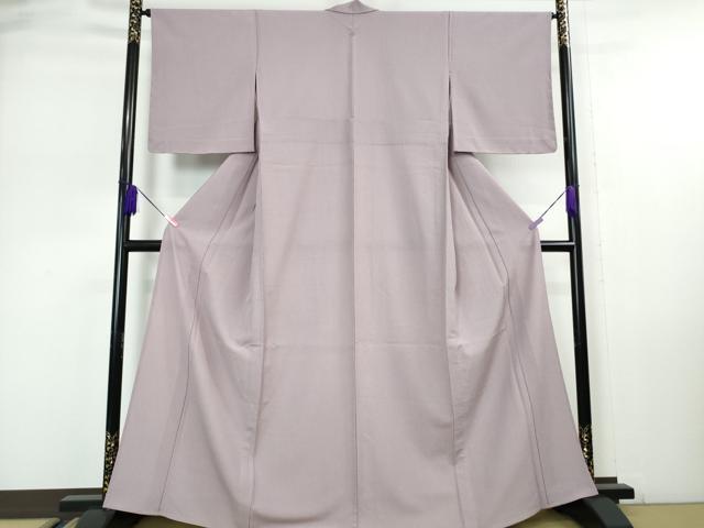 平和屋本店■極上　洗える最高級着物　＜英＞はなぶさ謹製　色無地　単衣　紅藤色　逸品　未使用　DZAA4860kh5
