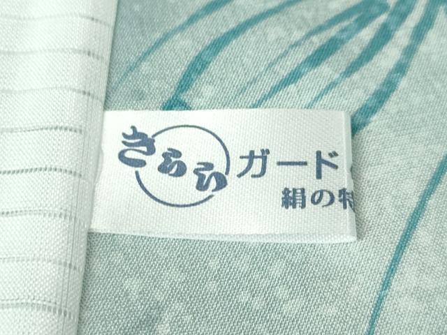 平和屋本店＊極上 夏物 石川県指定無形文化財 夏牛首紬 白山工房 手織り 花 証紙付き 逸品 未使用 DZAA4873kh5