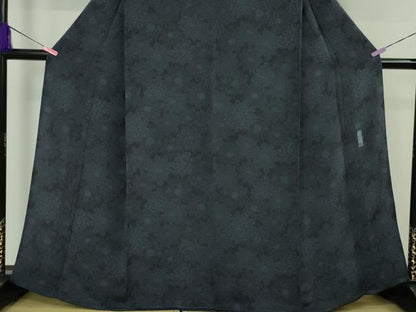 平和屋本店▽極上 重要無形文化財 人間国宝 中村勇二郎 江戸小紋 単衣 名物裂花文 鬼しぼ縮緬 逸品 DZAA4874kh5
