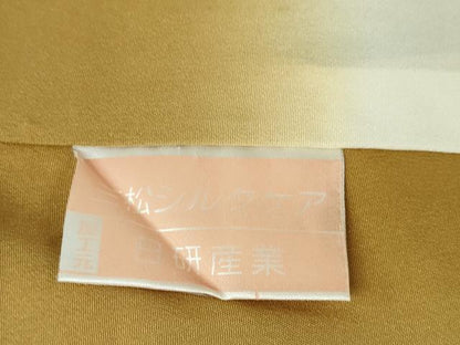 平和屋本店●希少 摺型友禅 京都 多ち花 小紋 椿 暈し染め 鬼しぼ縮緬 逸品 DZAA4875kh5