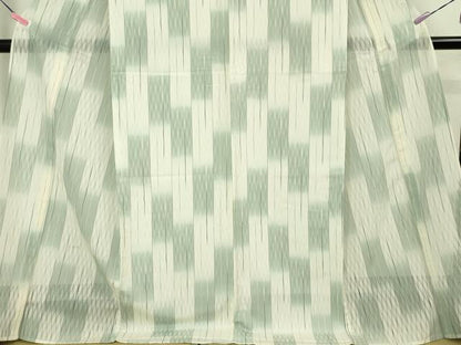 平和屋本店■極上　夏物　明石ちぢみ　市松文様　逸品　DZAA4881kh5
