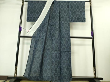 平和屋本店■極上　夏物　重要無形文化財　本場宮古上布　苧麻　菱文　逸品　未使用　DZAA4894kh5